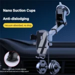 D46+101+K5 Universal Suction Cup Car Center Console Phone Mount Bracket With Telescopic Arm - Image 4
