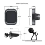 C18 With Air Vent Clip Car Adhesive Dashboard Mount Magnetic Phone Holder Bracket - Image 2