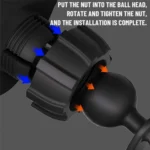 C18 With Air Vent Clip Car Adhesive Dashboard Mount Magnetic Phone Holder Bracket - Image 3