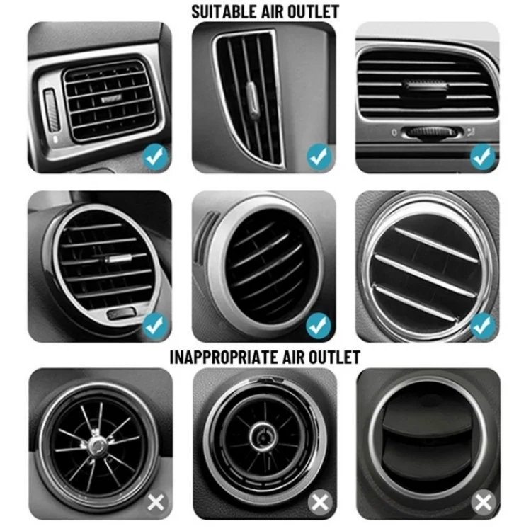 SYA0023782_5.webp C18 With Air Vent Clip Car Adhesive Dashboard Mount Magnetic Phone Holder Bracket - Image 6