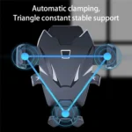 D39+105 With Air Vent Clip Suction Cup Base Telescopic Arm Automatic Clamp Car Phone Holder Bracket - Image 3