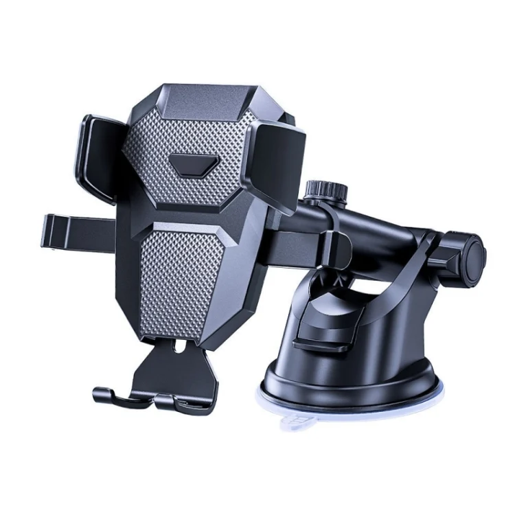 D25+105+K5 Auto Locking Car Phone Clip Telescopic Suction Cup Dashboard Phone Mount Holder