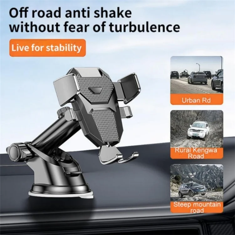 SYA0023786_B4.webp D25+105+K5 Auto Locking Car Phone Clip Telescopic Suction Cup Dashboard Phone Mount Holder - Image 5