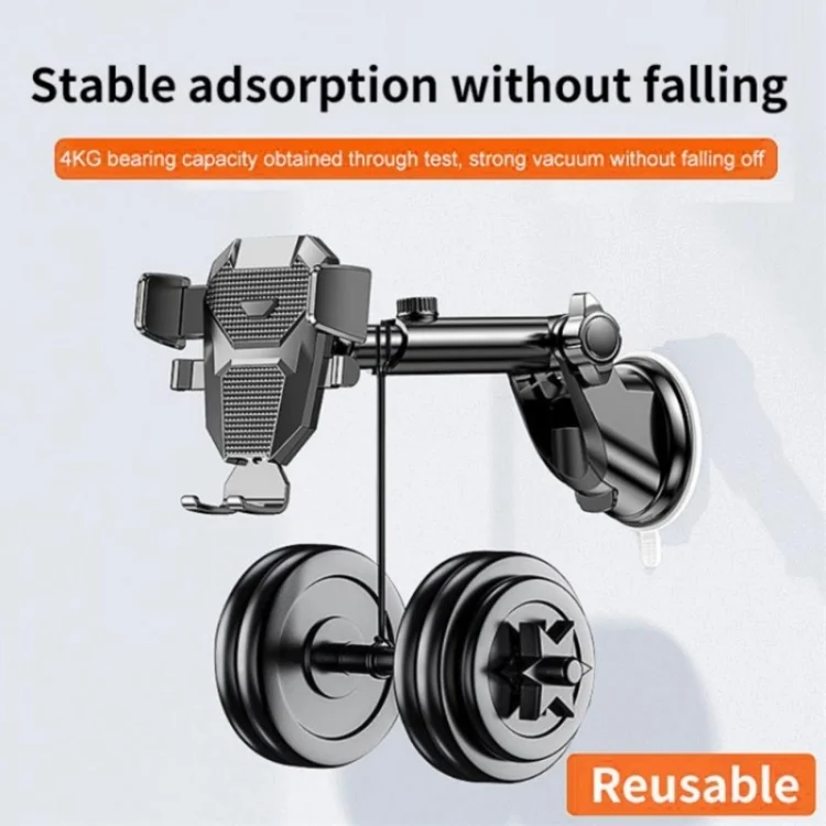 SYA0023786_B6.webp D25+105+K5 Auto Locking Car Phone Clip Telescopic Suction Cup Dashboard Phone Mount Holder - Image 7