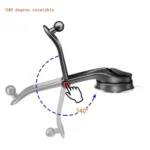 ES33 Car Mobile Phone Holder Bracket Carbon Fiber 360 Degree Rotation Suction Cup Mount - Image 4