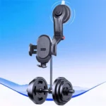 ES33 Car Mobile Phone Holder Bracket Carbon Fiber 360 Degree Rotation Suction Cup Mount - Image 5