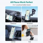 D-281+105+K5 Dashboard Cell Phone Mount Car Air Vent Bracket Car Phone Holder Suction Cup - Image 5