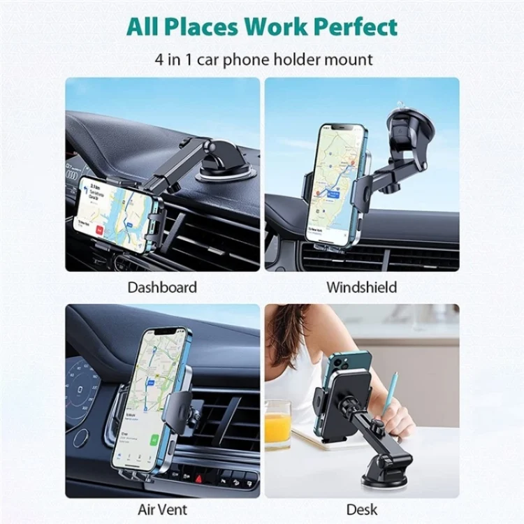 SYA0023789_4.webp D-281+105+K5 Dashboard Cell Phone Mount Car Air Vent Bracket Car Phone Holder Suction Cup - Image 5