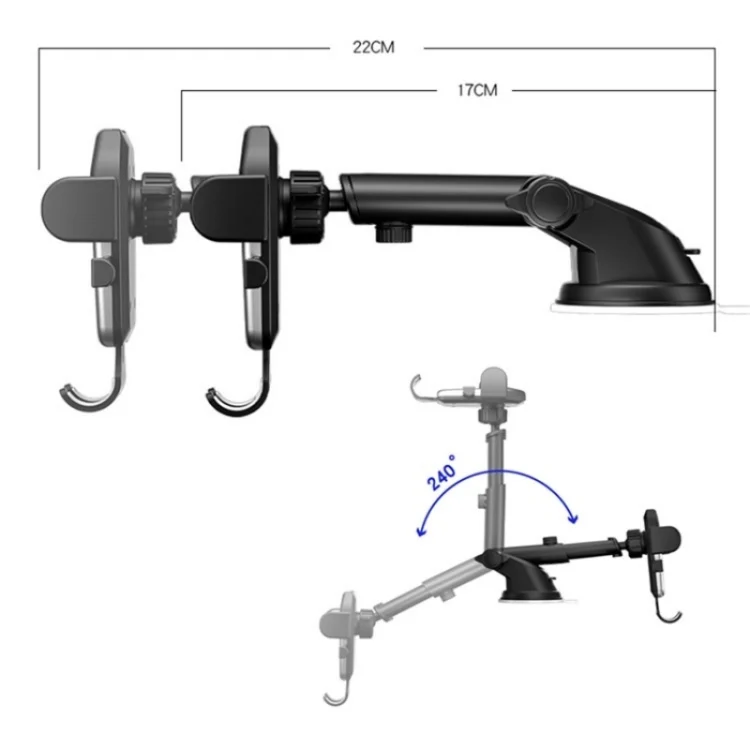 SYA0023789_5.webp D-281+105+K5 Dashboard Cell Phone Mount Car Air Vent Bracket Car Phone Holder Suction Cup - Image 6