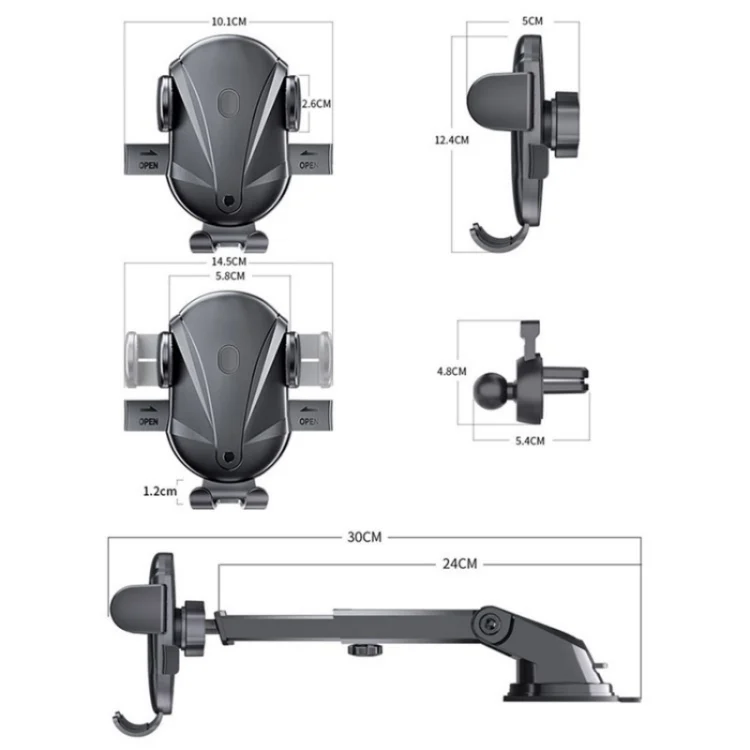 SYA0023790_1.webp D-43+128+120 Multi-functional Car Air Vent Dashboard Telescopic Suction Cell Phone Mount - Image 2