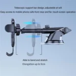 D48+105+K5 Brushed Pattern Car Dashboard Windshield Telescopic Suction Cup Air Vents Phone Mount - Image 3