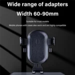 D48+105+K5 Brushed Pattern Car Dashboard Windshield Telescopic Suction Cup Air Vents Phone Mount - Image 4