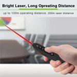 T5-H-L Red Laser Pointer Presentation Clicker 2.4GHz PPT Remote Control Presenter Flip Pen - Image 4