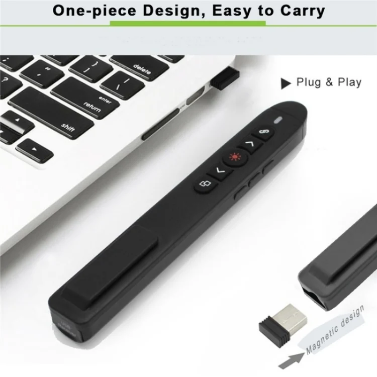 SYA0023796_4.webp T5-H-A With Volume Control Laser Pointer 2.4G Wireless Presenter Remote Office Presentation - Image 5