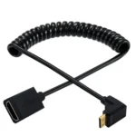 JUNSUNMAY 4K 60Hz Mini HDMI Male to HDMI 2.0V Female Spring Cable - Image 2