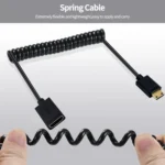 JUNSUNMAY 4K 60Hz Mini HDMI Male to HDMI 2.0V Female Spring Cable - Image 4
