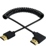 JUNSUNMAY 4K 60Hz HDMI Male to Male HDMI 2.0V Elbow Head Spring Cable - Image 2