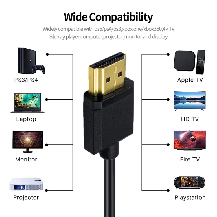 SYA0023852_B3.webp JUNSUNMAY 4K 60Hz HDMI Male to Male HDMI 2.0V Elbow Head Spring Cable - Image 4