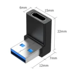 ENKAY 90 Degree Right Angle USB 3.0 Male to Type-C Female Adapter Converter - Image 2