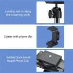 YUNTENG VCT-580 DSLR Camera Telescopic Tripod Mount with 1 / 4 Screw - Image 7