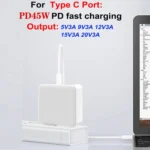 GAN 65W PD45W Dual Type-C+QC3.0 USB Multi Compatible Laptop Adapter - Image 3