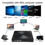 YJ895 High Speed DVD Burner Type-C Computer Laptop External Optical Drive Burner - Image 2