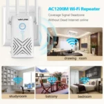 WAVLINK WN579X3 With 5dBi Antennas AC1200 Wireless Router 2.4G / 5G Dual Band WiFi Repeater - Image 5