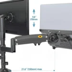 NORTH BAYOU NB H180 FP-2 Laptop Gas Spring Full Motion Dual Arm Clamp 22 - 32 inch LCD TV Monitor Desk Holder - Image 4