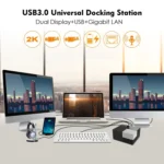 WAVLINK WL-UG39DK3 Fast Charging Gigabit Ethernet Dual Display Video Dock USB 3.0 Hub - Image 8