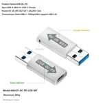 USB-A  Male QC3.1 to Type-C Female PD 10Gbps Converter Adapter - Image 6