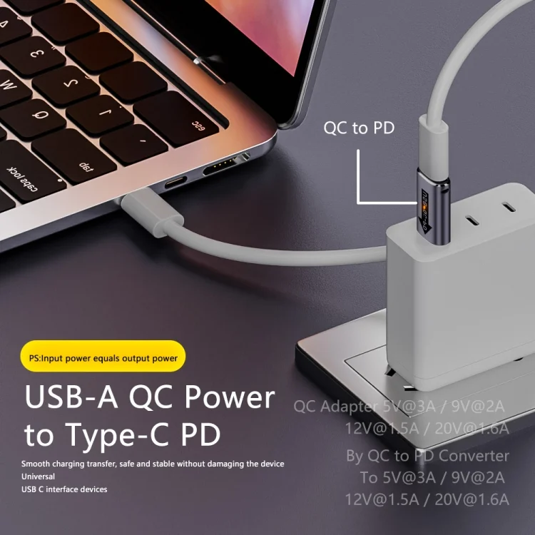 SYA0024629_B2.webp USB-A  Male QC3.1 to Type-C Female PD 10Gbps Converter Adapter - Image 3