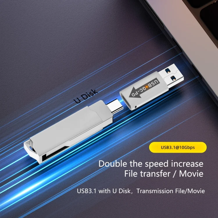 SYA0024629_B3.webp USB-A  Male QC3.1 to Type-C Female PD 10Gbps Converter Adapter - Image 4