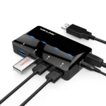 WAVLINK WL-UH3042P1 2.4A Fast Charging Adapter for Keyboard Mouse 4-Port USB3.0 HUB - Image 2