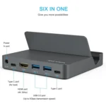 WAVLINK WL-UHP3D01 Portable Type-C Cell Phone Docking Station Multi-Port USB HUB Adapter - Image 6