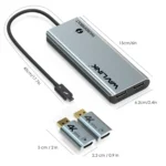 WAVLINK WL-UTD05H Thunderbolt 3 Dual 4K Mini Docking Station Converter With 2 DP to HD Adapters - Image 4