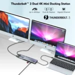 WAVLINK WL-UTD05H Thunderbolt 3 Dual 4K Mini Docking Station Converter With 2 DP to HD Adapters - Image 6
