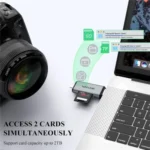 WAVLINK WL-CR3002 Multi-Function Mini Aluminum Alloy Shell Type-C+USB3.0 SD/TF Card Reader - Image 6