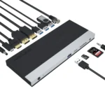 WAVLINK WL-UMD01 USB3.0 Splitter Docking Station Gigabit Ethernet / DP / HD Cable Converter - Image 2