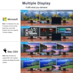 WAVLINK WL-UMD01 USB3.0 Splitter Docking Station Gigabit Ethernet / DP / HD Cable Converter - Image 8