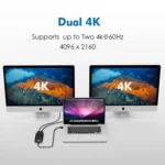 WAVLINK WL-UTA01H Type-C Thunderbolt 3 to Dual HDMI Multi-Screen Extender Splitter Adapter - Image 4
