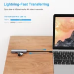 WAVLINK WL-UHP3408 USB HUB Adapter 4-in-1 Type-C to HD + 2xUSB3.0 + Gigabit RJ45 Docking Station - Image 6