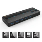 WAVLINK WL-UH3073D USB3.0 HUB Adapter 7-Port Docking Station with Individual Switch - Image 3