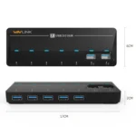 WAVLINK WL-UH3073D USB3.0 HUB Adapter 7-Port Docking Station with Individual Switch - Image 6