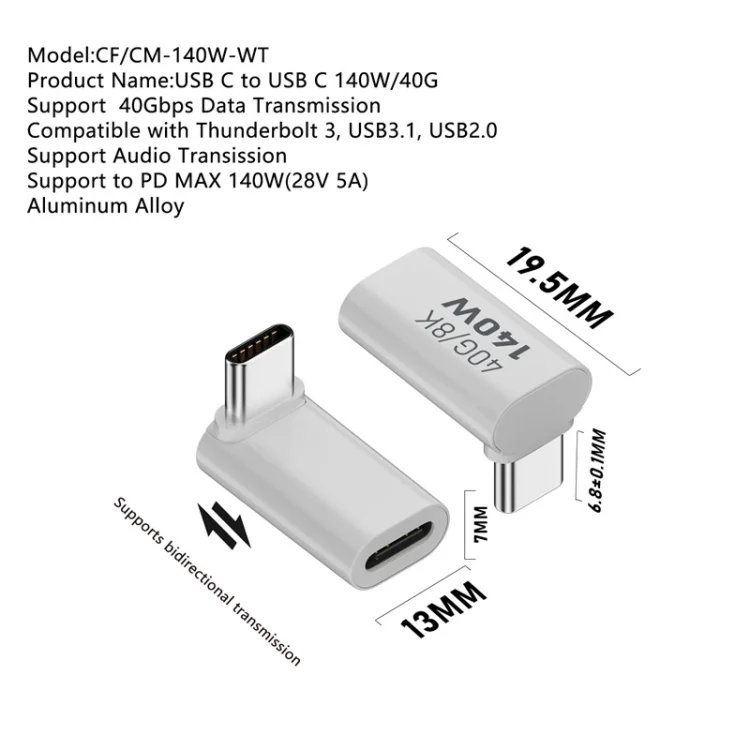 SYA0024701_B7.webp USB 3.1 Type-C 40Gbps 8K Transmission Adapter 140W 5A Charge - Image 8