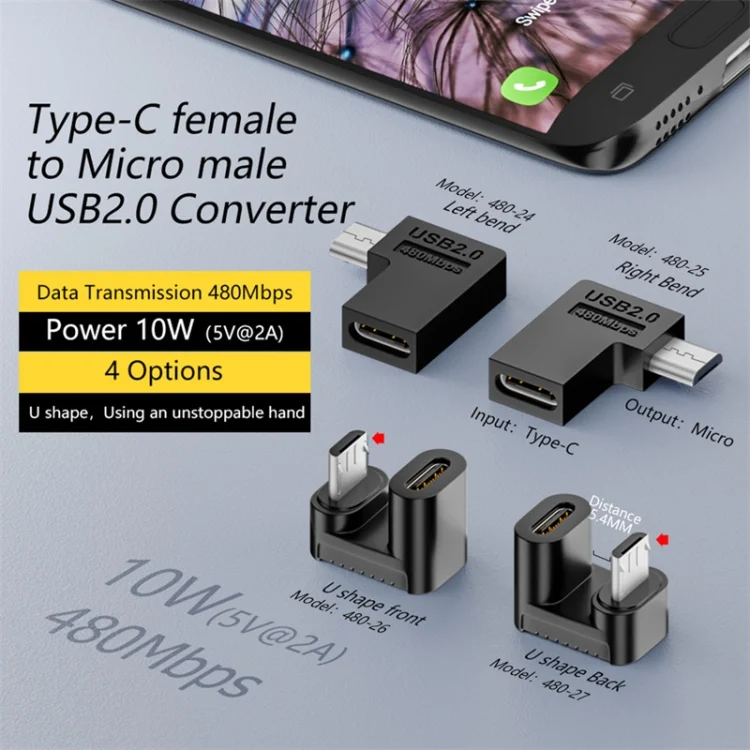 SYA0024827_B2.webp Type-C Female to Micro USB Male Adapter Data Charging Transmission - Image 3