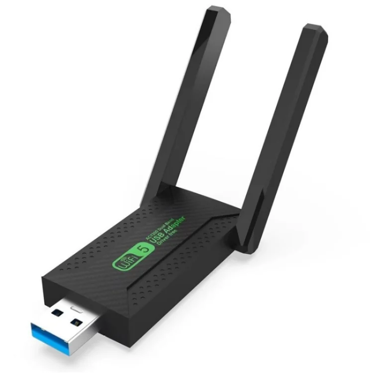 SYA0024831.webp For Desktop PC Laptop Dual Band Driver-Free USB3.0 5G 1200Mbps WiFi Wireless Adapter - Image 1