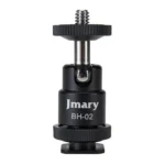 JMARY BH-02 360-Degree Rotating Tripod Ball Head 1/4 Screw Adapter