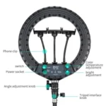JMARY FM-14R Photography Light 14-inch Live Streaming Ring Light Photography LED Fill Light - Image 5