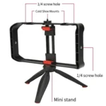 JMARY MT-33 Phone Stand Tripod ABS Video Recording Vlog Mobile Phone Rig Cage - Image 3