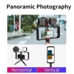 JMARY MT-33 Phone Stand Tripod ABS Video Recording Vlog Mobile Phone Rig Cage - Image 7